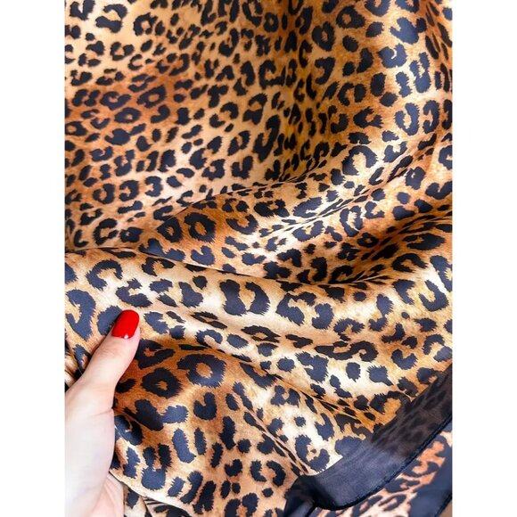 Silk Kaftan Batwing Cheetah Abaya Dashiki Elegant boho Muslim Indian African max - Picture 3 of 3